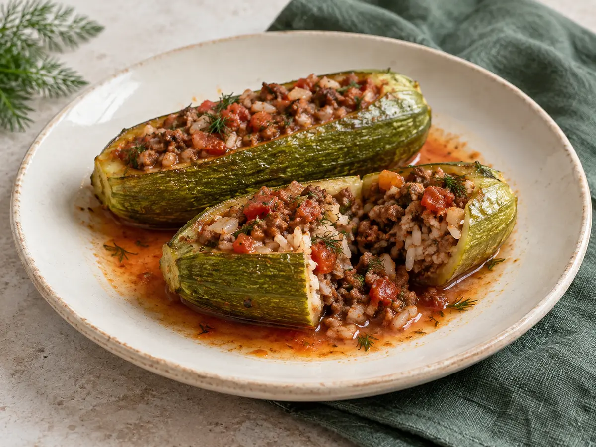 Etli kabak dolma için temsili sunum görseli